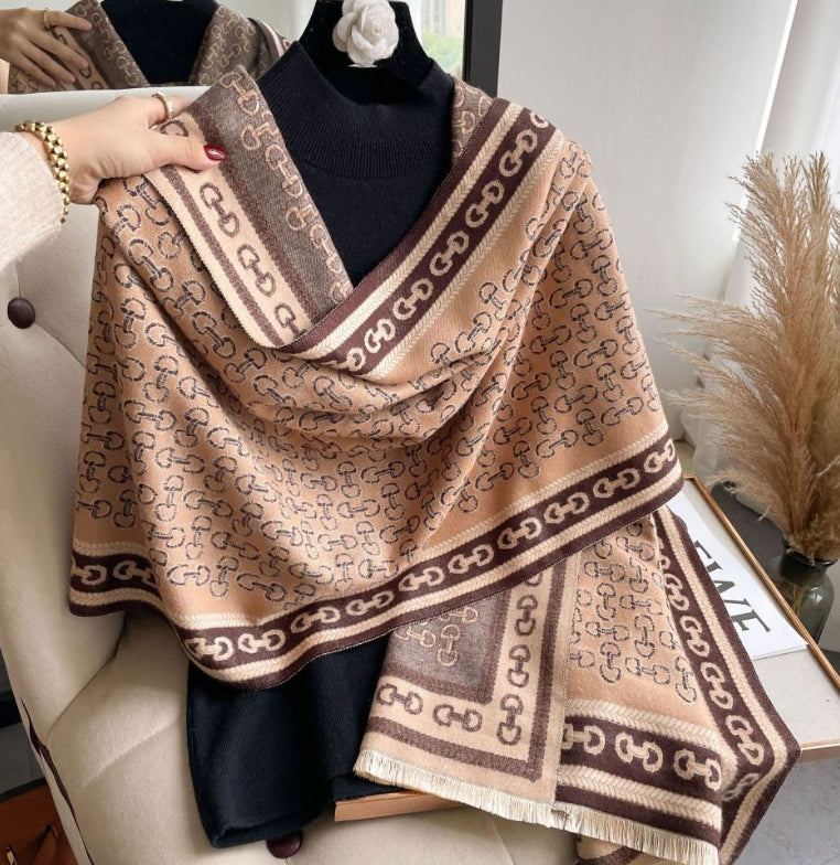 Acrylic Cashmere Scarf - Snaffle Bit