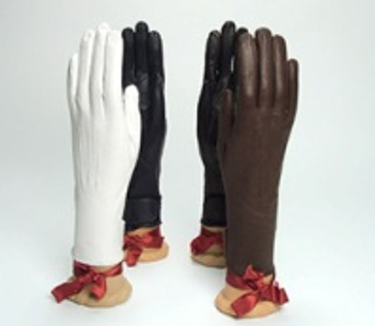 Childrens' Long Leather Show Gloves