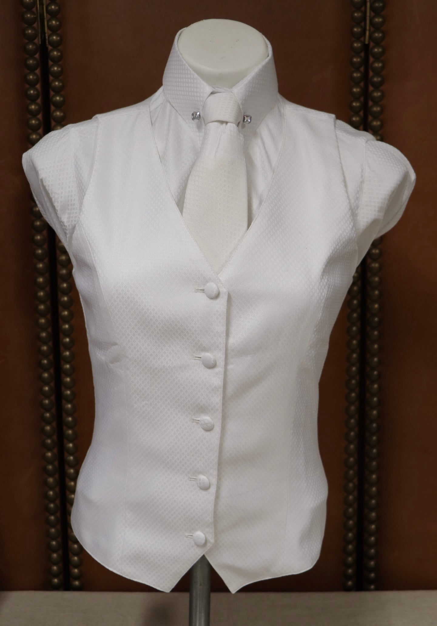 White Diamond Cotton Vest