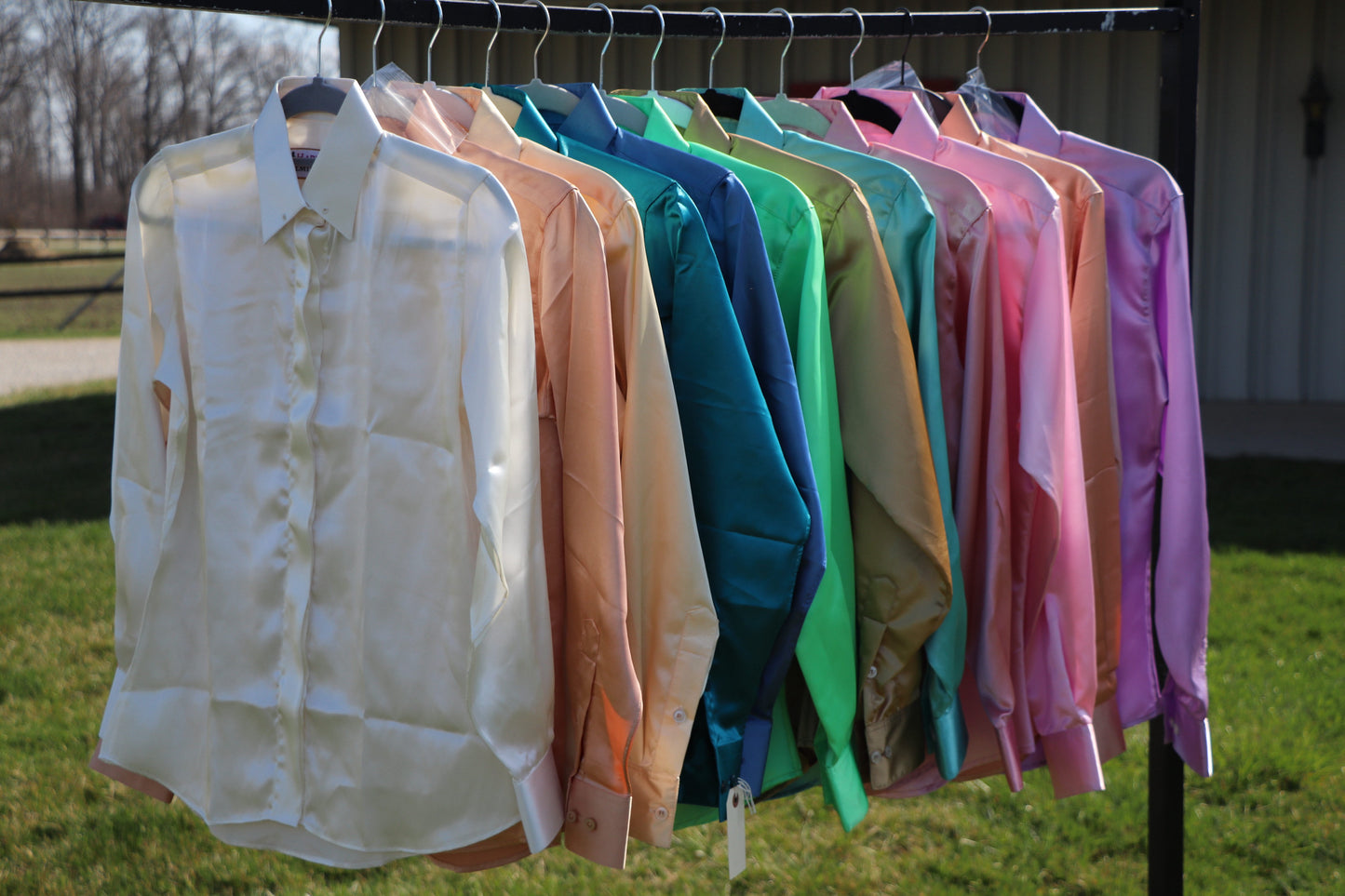 Colored Satin Show Shirts