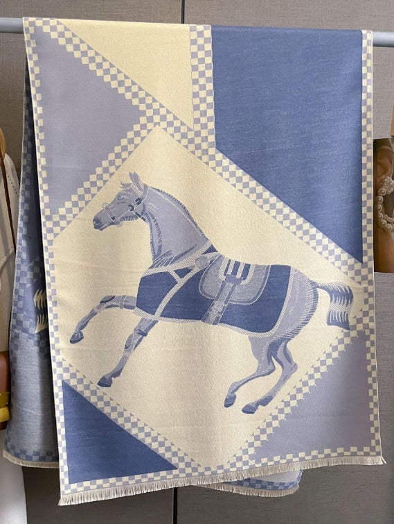 Acrylic Cashmere Scarf - Horse