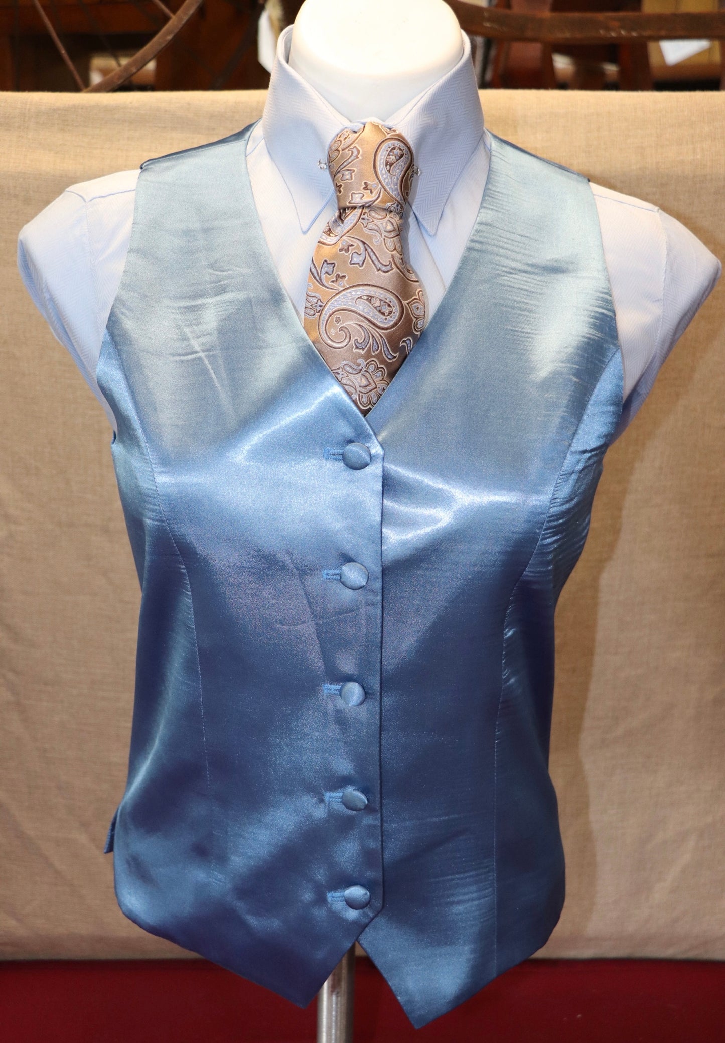 Blue Herringbone Shirt